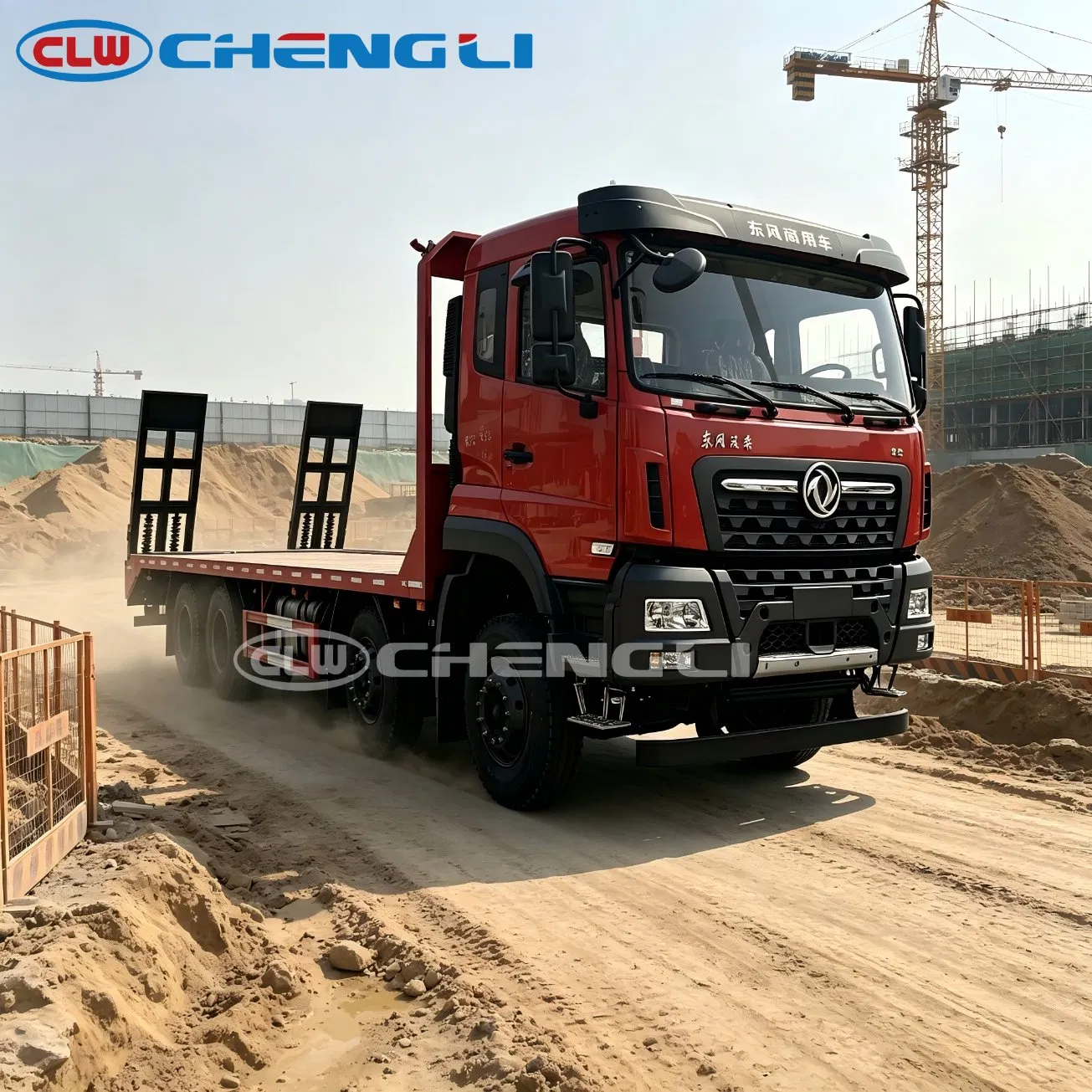 Porte-engins Dongfeng 8×4 avec rampes
