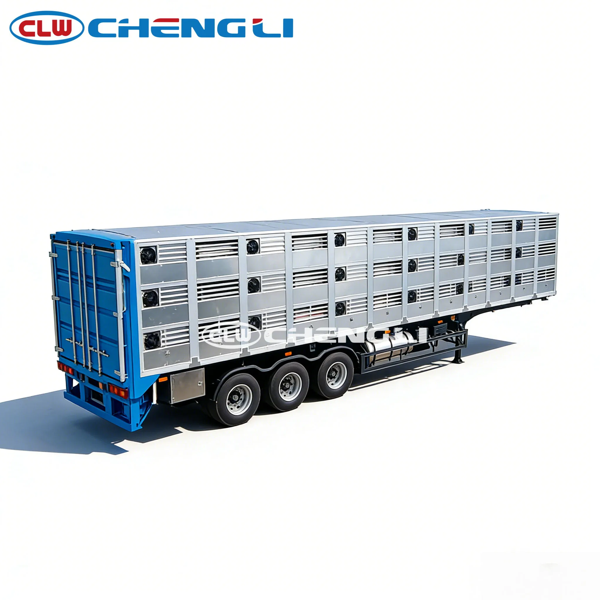 Semi-remorque bétaillère aluminium 3 essieux – 3 niveaux – vue 4