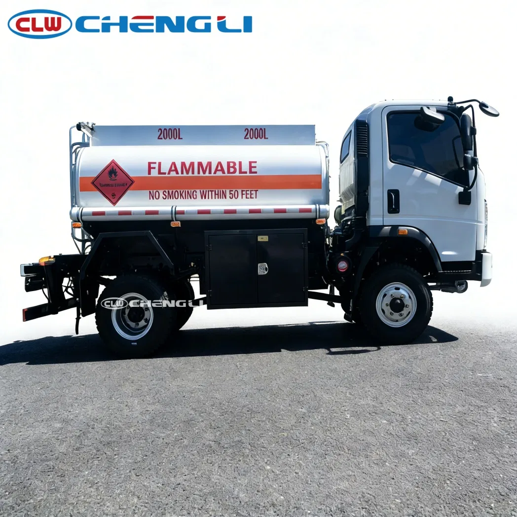 Camion de distribution de carburant HOWO 4×2 – double réservoir 4 000 L