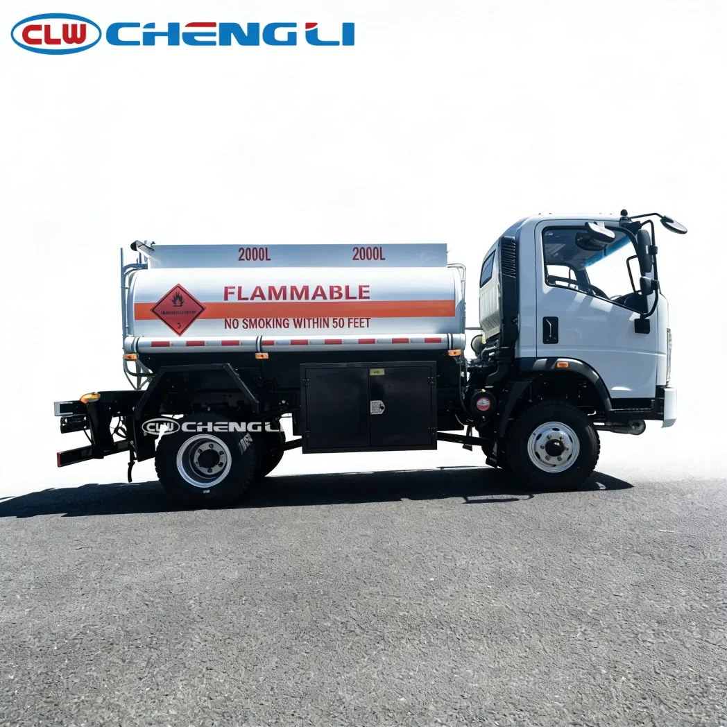 Camion de distribution de carburant HOWO 4×2 – double réservoir 4 000 L